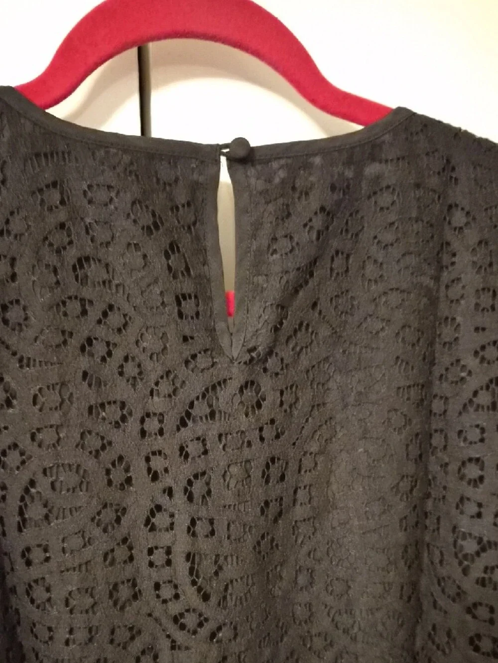 J. Crew Factory Black Crochet Lace Blouse, Size 12